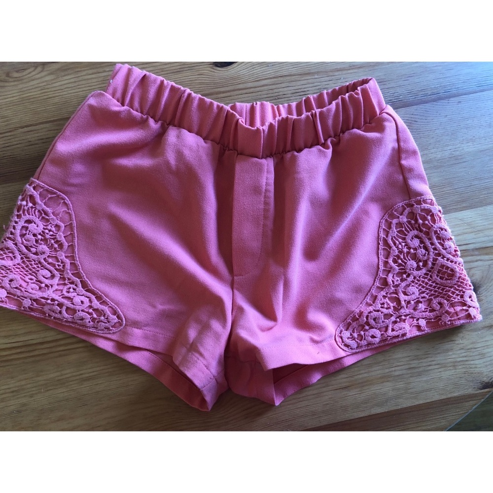 Pink Lace Dress Shorts